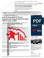 Last 10 Years Data For Sensex Suggests That August Belong To Bears Time To Book Profits - Moneycontrol