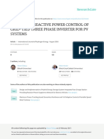 Active and Reactive Power Control of Grid-Tied Three Phase Inverter For PV Systems