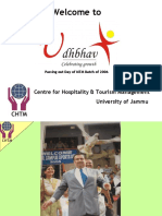 Welcome To: Centre For Hospitality & Tourism Management University of Jammu