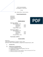 Course Requirements:: Difference Between Culpa Aquiliana, Culpa Contractual and Crime Difference Between Fault and Dolo