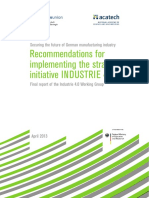 Recommendations For Implementing The Strategic Initiative INDUSTRIE 4.0