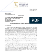 ARPAIO Lawyers SHERIFF ARPAIO Letter From Goldman To WH Counsel Aug 25 2017