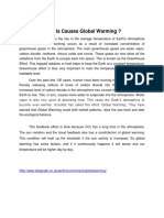 What Is Causes Global Warming ?: Global Warming Is The Rise in The Average Temperature of Earth's Atmosphere