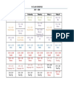 Class Schedule 17 - 18