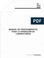 Manual de Procedimientos para La Operacion de Laboratorios PDF