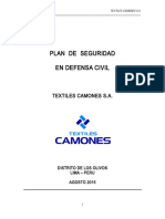 Plan de Seguridad de Textiles Camones - Los Olivos