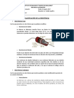 Clasificación de La Resistencia