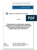 Instrumentos de Control para La Gestión Integrada de La Tecnología de La Información