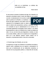 GARCÉS, Marina. La Estandarización de La Escritura. La Asfixia Del Pensamiento en La Academia Actual