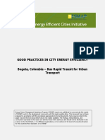 Good Practices in City Energy Efficiency Bogota, Colombia - Bus Rapid Transit For Urban Transport