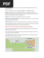 Periodic Table: Main Group or Fundamental Elements