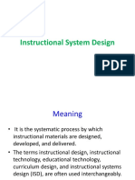 Instructional System Design