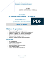 1 - Ficha de Lectura - La Persona Emprendedora PDF