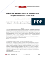 Risk Factors For Cervical Cancer: Results From A Hospital-Based Case-Control Study