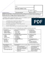 Prueba Ciencias Luz 3º