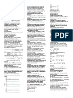 College Statistics Cheat Sheet