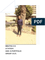 Mbatha Z.S 217475341 GSD: E-Portfolio Group: B (F)