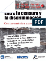 Entre La Censura y La Discriminación Centroamérica Amenazada