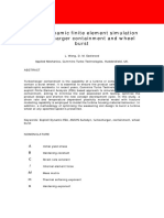 Explicit Dynamic Finite Element Simulation of Turbocharger Containment and Wheel Burst