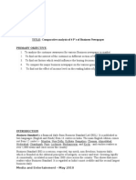 TITLE: Comparative Analysis of 4 P's of Business Newspaper Primary Objective