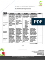 Rubrica de Evaluacion para Memoria de Trabajo Profesional