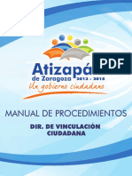 Manual de Procedimientos (Vinculación Ciudadana)