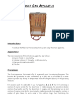 Orsat Gas Apparatus