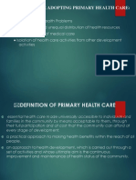 Rationale For Adopting Primary Health Care