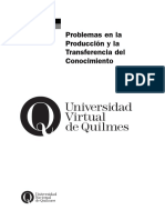 MTS-CASAS-Problemas en La Produccion y Transferencia de Conocimiento