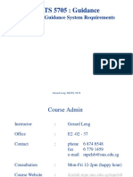 MDTS 5705: Guidance: Lecture 1: Guidance System Requirements