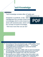 Tacit Knowledge