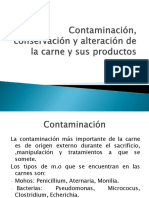 Contaminación, Conservación y Alteración de La Carne