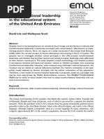 Transformational Leadership in The Educational System of The United Arab Emirates