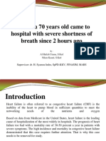 A Woman 70 Years Old Came To Hospital With Severe Shortness of Breath Since 2 Hours Ago