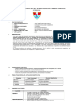 Programación Anual de Ciencia, Tecnología y Ambiente