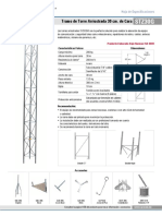 Ficha Técnica Torre Arriostrada PSR STZ30G Galvanizada Por Inmersión en Caliente Hasta 30 Mts de Altura PDF