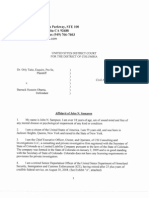 Affidavit of Deportation Officer John Sampson Regarding Obama's Social Security Number - 9/23/2010