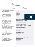 Prueba SEMESTRAL 5° Basico