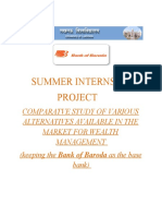 Summer Internship of MBA in WEALTH MANAGEMENT