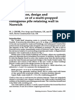 The Selection Multiple Prop For Contiguous Pile Retaining Wall