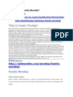 What Is Family Worship