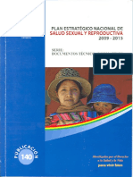 Plan Estratégico Nacional de Salud Sexual y Reproductiva 2009 - 2015