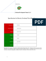 SP-2202 Specification For Electric Overhead Traveling Cranes