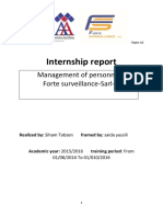 Internship Report: Management of Personnel Forte Surveillance-Sarl