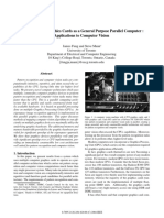 Using Multiple Graphics Cards As A General Purpose Parallel Computer: Applications To Computer Vision