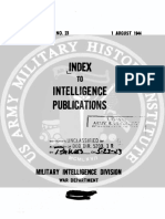 Special Series, No. 23 Index To Intelligence Publications 1944