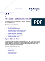 1 The Oracle Database Administrator: Types of Oracle Users