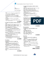 Intermediate Quick Check Test 3A: Grammar