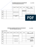 Maharaja Agarsain Institute of Technology: Lab A Time Table (Session 2009-2010)