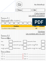 Fiches 1 A 5 CE2 Evaluation